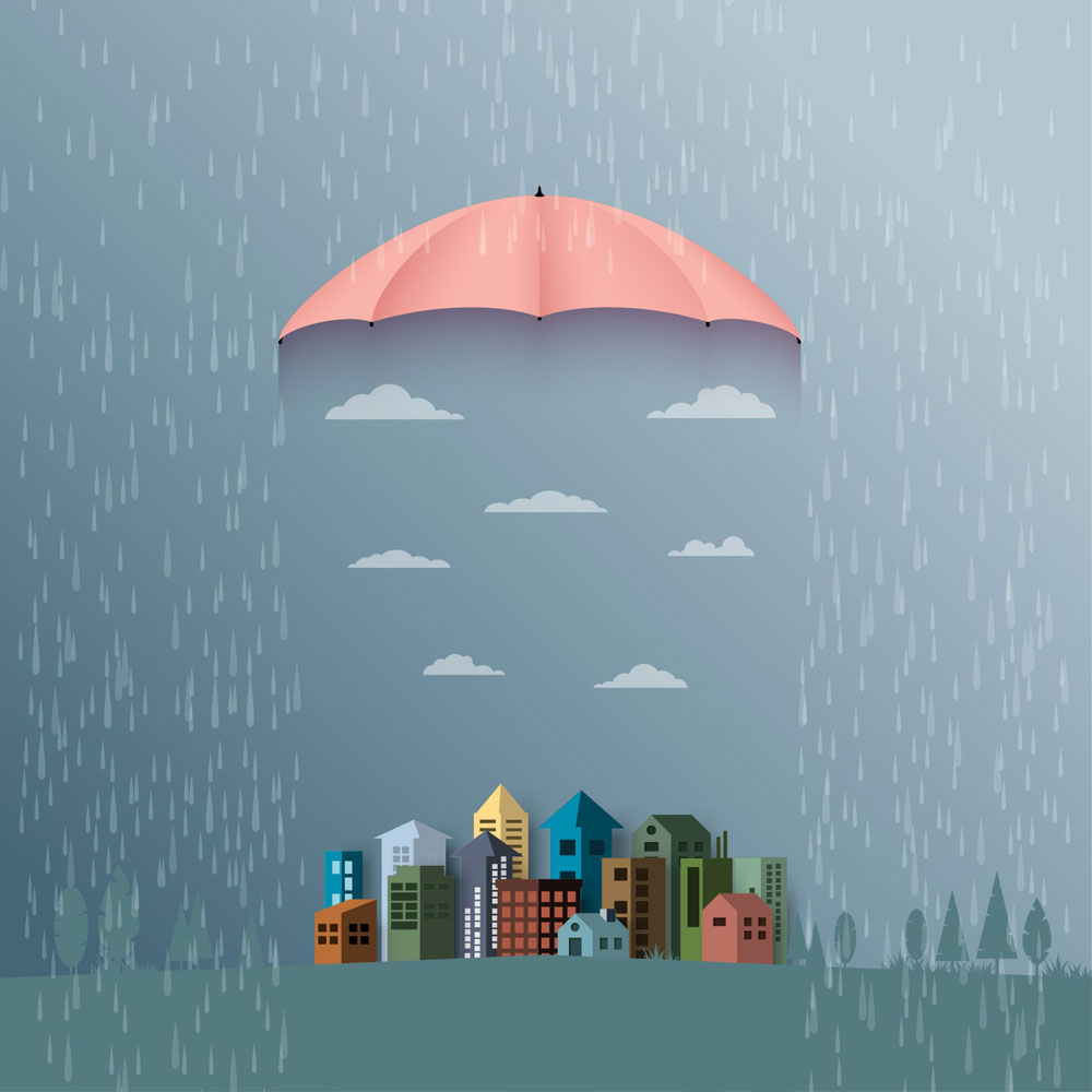 rain day illustration